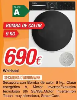 Expert Whirlpool secadora cwd96mwr oferta