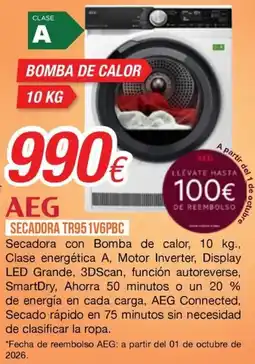 Expert AEG secadora tr95 1v6pbc oferta