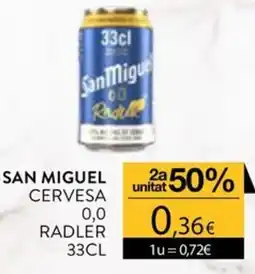 Plusfresc San Miguel cervesa 0,0 radler oferta