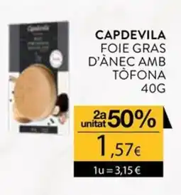 Plusfresc Capdevila foie gras d'ànec amb tòfona oferta