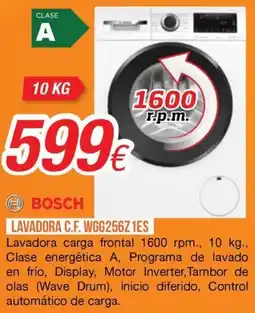 Expert Bosch lavadora c.f. wgc256z1es oferta