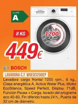 Expert Bosch lavadora c.f. wgeo3200ep oferta