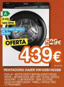 Expert Rentadora haier hw100b14939ib oferta