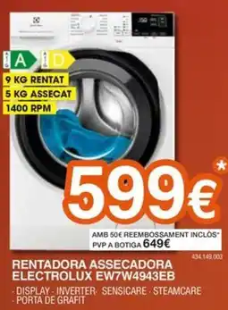 Expert Electrolux rentadora assecadora ew7w4943eb oferta