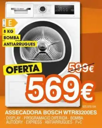Assecadora Bosch WTR83200ES
