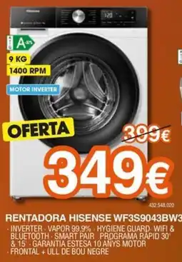 Expert Rentadora hisense wf3s9043bw3 oferta