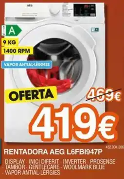 Expert AEG rentadora l6fbi947p oferta