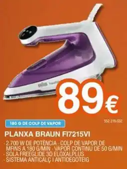 Expert Braun planxa fi7215vi oferta