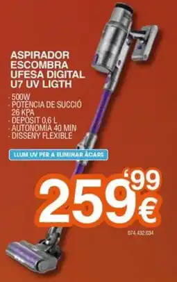 Expert Ufesa aspirador escombra digital u7 uv light oferta