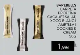 Plusfresc Barebells barreta proteïna cacauet salat, xoco blanc i ametlla i cookies & cream oferta