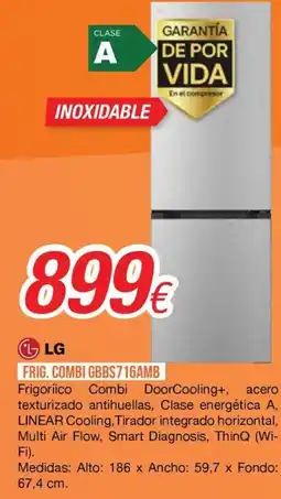 Expert LG frigorifico combi gbbs716amb oferta