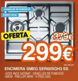 Expert Smeg encimera ser60sgh3 ss oferta