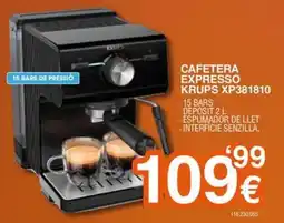 Expert Krups cafetera expresso xp381810 oferta
