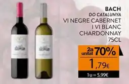 Plusfresc Bach vi negre cabernet i vi blanc chardonnay oferta