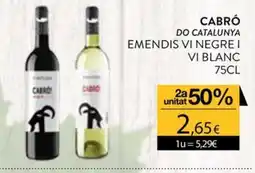 Plusfresc Cabró do catalunya emendis vi negre i vi blanc oferta