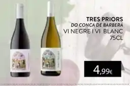 Plusfresc Tres Priors vi negre i vi blanc oferta