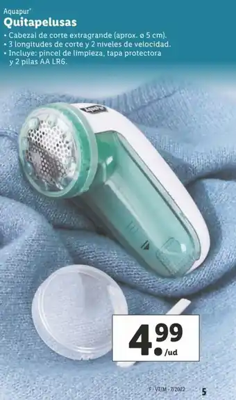 Lidl Aquapur Quitapelusas oferta