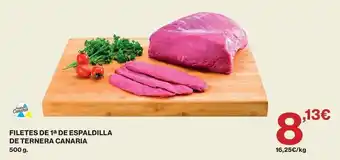 Filetes de 1 de espaldilla de ternera canaria