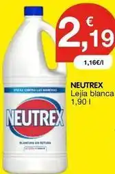 CashDiplo Neutrex - lejía blanca oferta