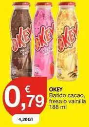 CashDiplo Okey - batido cacao, fresa o vainilla oferta