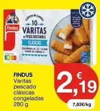 CashDiplo Findus - varitas pescado clasicas congeladas oferta