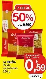 CashDiplo La isleña - pasta oferta