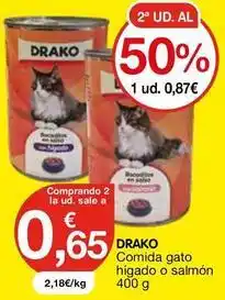 CashDiplo Drako - comida gato higado o salmon oferta