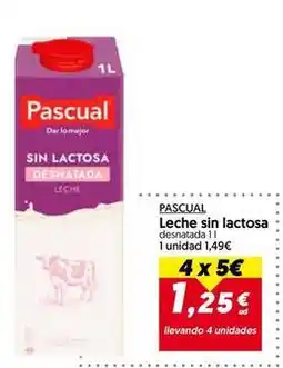Hiper Usera Pascual - leche sin lactosa oferta