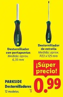 Ocine Parkside - destornilladores oferta
