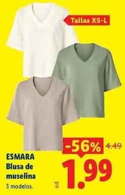 Ocine Esmara - blusa de muselina oferta