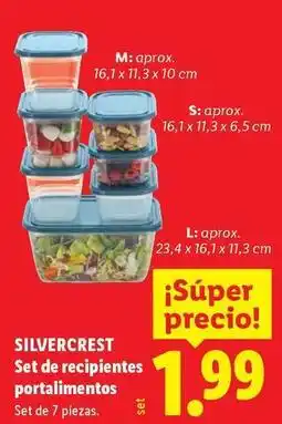 Ocine Silvercrest - set de recipientes portalimentos oferta