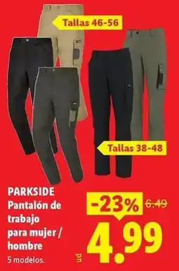 Ocine Parkside - pantalon de trabajo para mujer/hombre oferta