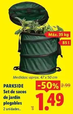 Ocine Parkside - set de sacos de jardin plegables oferta