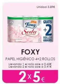 Muchas Perfumerías Foxy - papel higiénico 4+2 rollos oferta