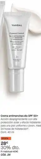 Yanbal Yanbal - crema antimanchas de spf 50+ oferta