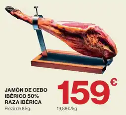 Hipercor Jamón de Cebo Ibérico 50% Raza Ibérica oferta