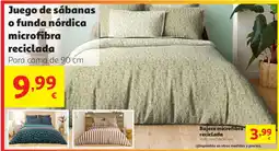 Alcampo Juego de sábanas o funda nórdica microfibra reciclada oferta