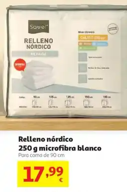 Alcampo Savel relleno nordico microfobra blanco oferta