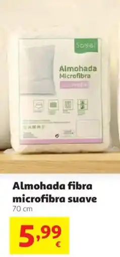 Alcampo Almohada fibra microfibra suave oferta