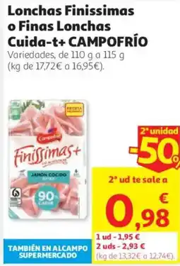 Alcampo Campafrío lonchas finíssimas+ oferta