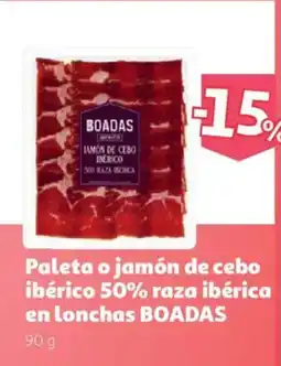 Alcampo Boadas paleta o jamón de cebo ibérico 50% raza ibérica oferta