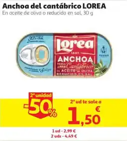 Alcampo Lorea anchoa del cantábrico oferta