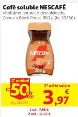 Alcampo Nescafe cafe soluble vitalisimo natural o descafeinado oferta