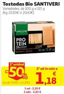 Alcampo Santiveri tostadas bio oferta