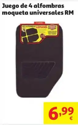 Alcampo Lemans juego de 4 alfombras moqueta universales rm oferta