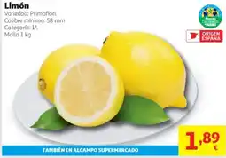 Alcampo Limón oferta