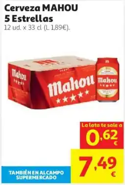 Alcampo Mahou 5 Estrellas oferta