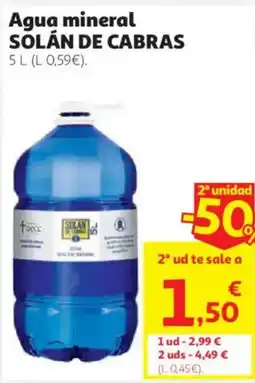 Alcampo Agua mineral SOLÁN DE CABRAS oferta