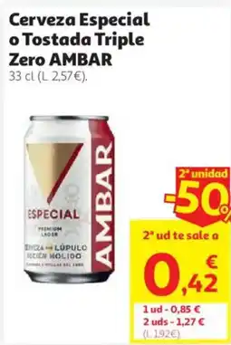 Alcampo Ambar cerveza especial oferta
