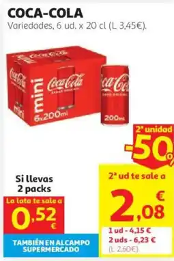 Alcampo Coca-Cola variedades oferta